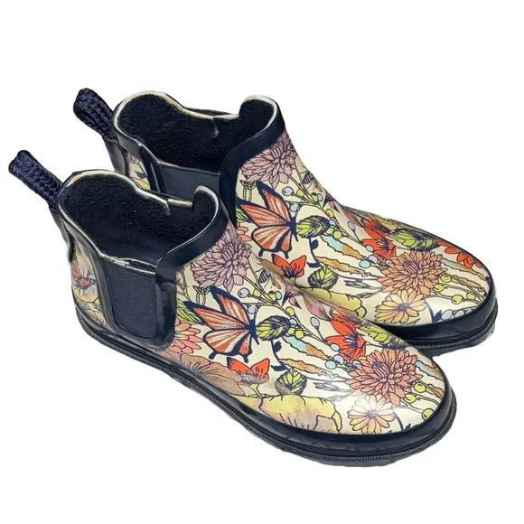 Sakroots Women’s Short Rainboots, Colorful Floral Pattern - Picture 2 of 15